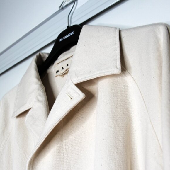 BNWT SS21 MARNI OFF WHITE DENIM TRENCH COAT 48 & 50 - Picture 4 of 15